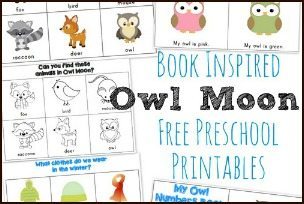 Owl Moon Inspired Preschool Printables - Hip Homeschool Moms