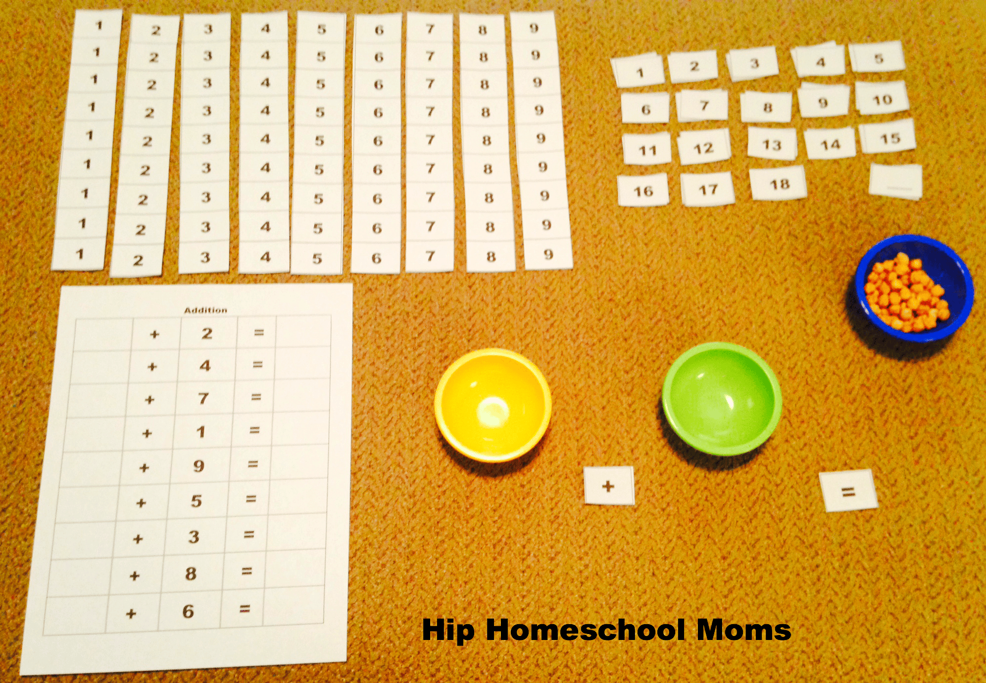 Montessori Math Four Operations (Addition) with Free Printable Hip Homeschool Moms