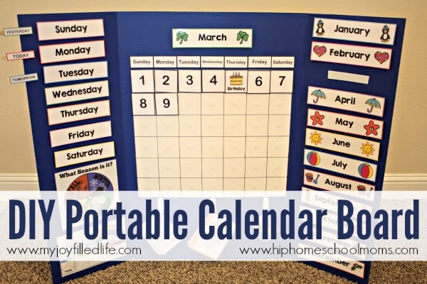 DIY Portable Calendar Board - Hip Homeschool Moms